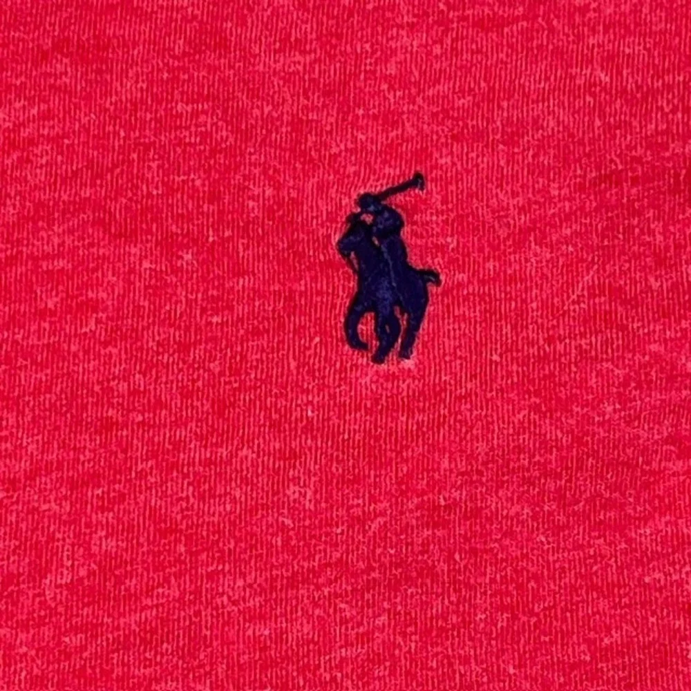 Polo Ralph Lauren Mens Long Sleeve T-Shirt Red Cotton‎ Pony Logo Large